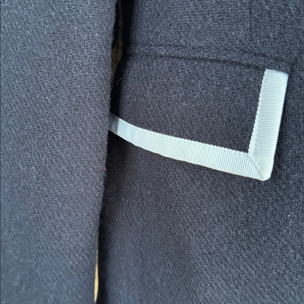 Neiman Marcus Wool Woman’s Black Blazer White Trim Size Small - Picture 7 of 15